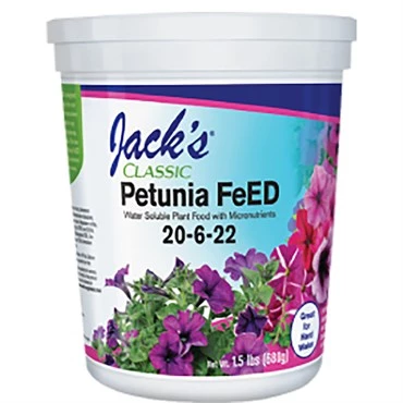 Jack's Classic Petunia FeED Water Soluble Plant Food - 20-6-22 (1.5 Lb. Tub) 3 Jack's Classic Petunia FeED Water Soluble Plant Food - 20-6-22 (1.5 Lb. Tub)